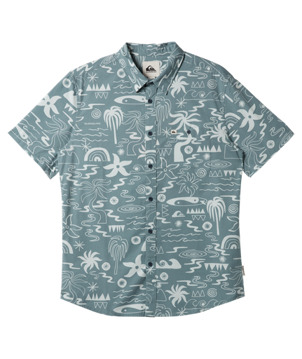 [AQYWT03341BKF6L] TROPICAL BREEZE CLASSIC SS (L, BKF6-CADET GREY AOP SS WOVEN)