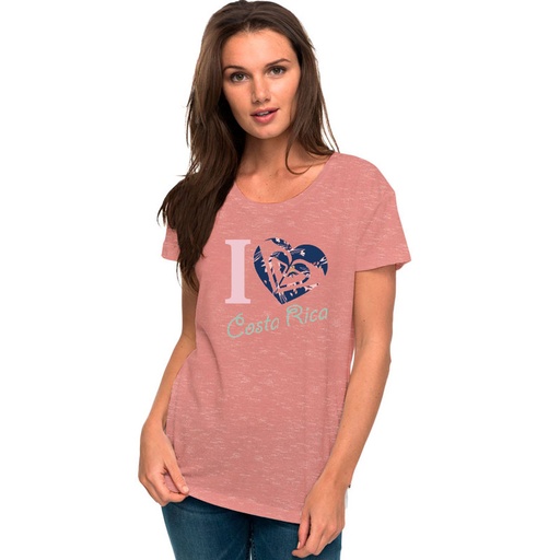 [DTRX620014PEBUL] CAMISA MUJER HEART ADVENTURE TEE PEACH BUD